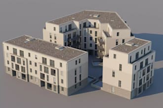 do architectural design, architectural construction, realistic 3d rendering