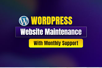 monthly wordpress maintenance, website maintenance, website support