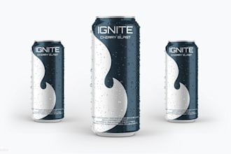 bold branding for a modern energy drink