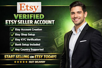 assist with etsy seller account creation for any country, etsy account creation