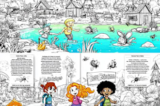 draw colorful childrens book illustration