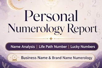 create a personalized numerology report and name analysis