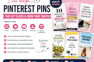 design attractive pinterest pins and social media posts