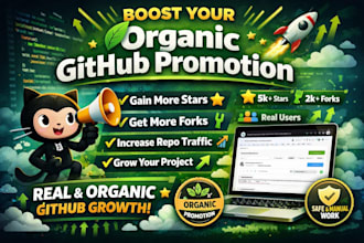 do organic github promotion to gain star fork repo traffic organic github pro