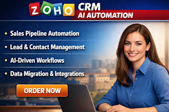 setup zoho CRM ai automations for sales pipeline lead and contact management