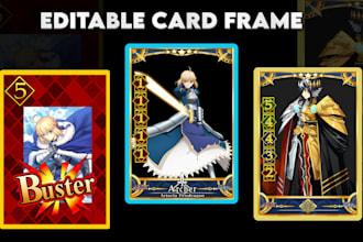 custom a 2d card game template design for tcg ccg tarot anime trading cards