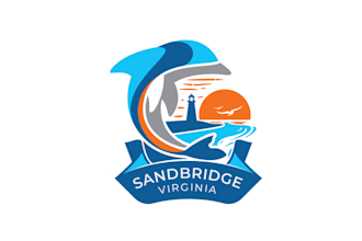 make gorgeous beach community logo sand bridge virginia