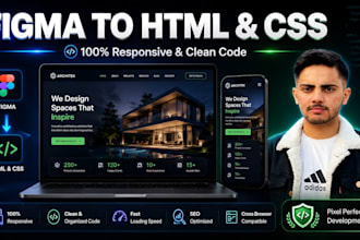 convert figma to HTML CSS with a fully responsive layout