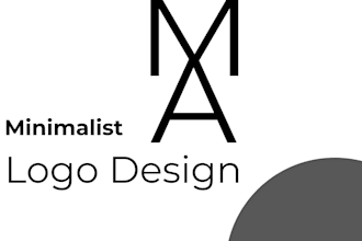design a unique minimalist logo thats made by a human