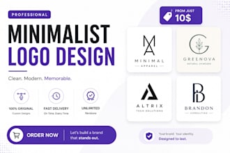 design a unique minimalist logo thats made by a human