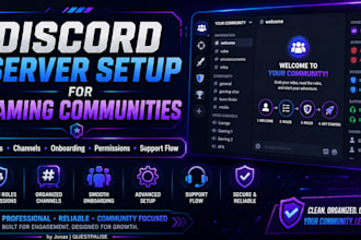 set up or fix your discord server for a gaming community