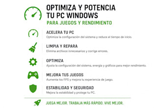 optimiza repara y mejora el rendimiento de tu PC con windows para juegos