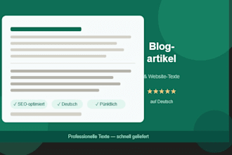 write professional blog posts and website copy in german