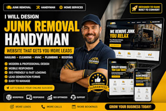 design junk removal handyman hvac plumbing cleaning website