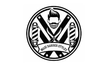 design spectacular unique barber salon logo