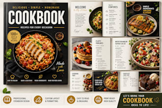 write quality cookbook recipe book, cookbook design, cookbook formatting, ebook
