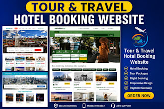 design a professional hotel and resort booking website