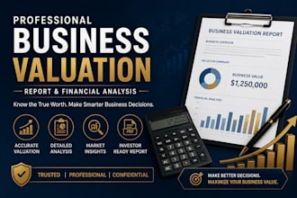 do professional business valuation report and financial analysis