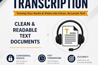 transcribe audio or video into clean and readable text