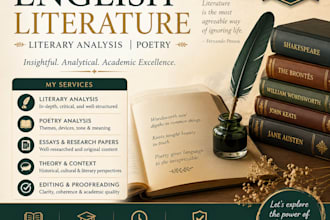 research on literature, poetry, literary analysis