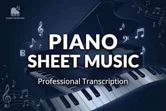 create piano sheet music transcription from any audio