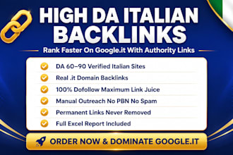 do high da authority italian SEO backlinks for google ranking