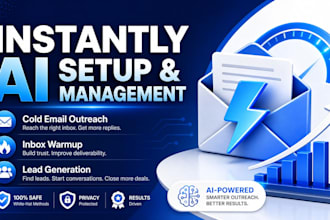 set up instantly ai and manage cold email outreach campaigns