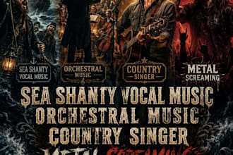 create sea shanty vocal music orchestral music country singer metal screaming