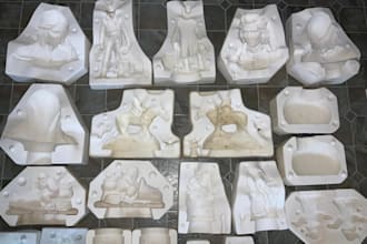 do mold design, silicone, sand, ceramics, slip casting for 3d printing