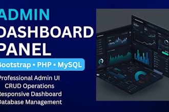 build admin dashboard using bootstrap PHP mysql