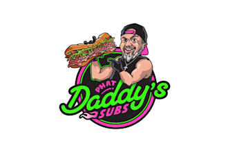 design amazing daddys sub logo with pizza restaurant