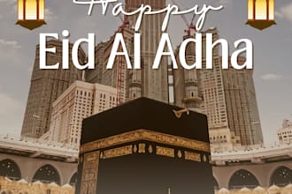 create elegant eid ul adha videos and cards