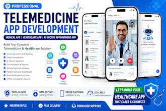 develop telemedicine app, medical app, healthcare app, ai doctor appointment app