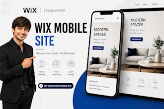 fix wix mobile site, optimize responsiveness and wix studio design