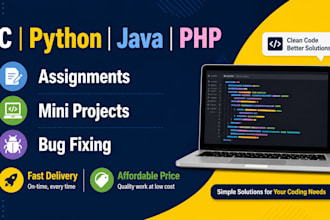 write c python java and PHP programs
