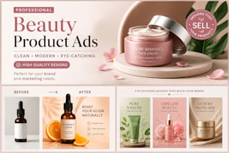 design beauty product ads for social media