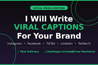 write engaging social media captions for your brand voice