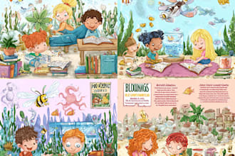 draw creative childrens book illustrations for storytelling
