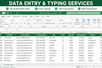 do accurate data entry excel spreadsheets web research