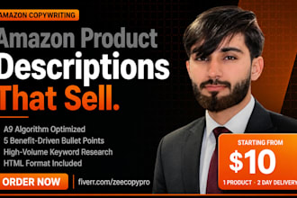 write SEO amazon product listings that sell