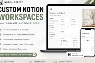 build a complete notion workspace with dashboards and automations