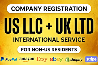 register your US llc, UK ltd, or international company with ein