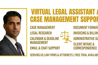 be your virtual legal assistant, paralegal for law firms, attorneys