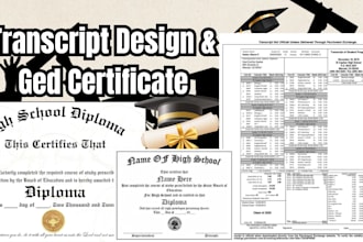 design college transcript, high school diploma, duplicate diploma and ged