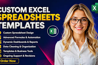 build custom excel spreadsheet, google sheets, excel formulas, excel automation