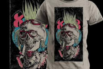 create streetwear design and illustration for tshirt merch