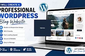 create a professional worldpress website