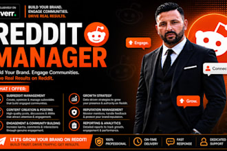 be your professional reddit manager and growth expert