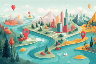 design and illustrate map of any location