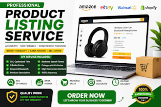 do SEO optimized amazon, shopify, ebay,daraz product listing
